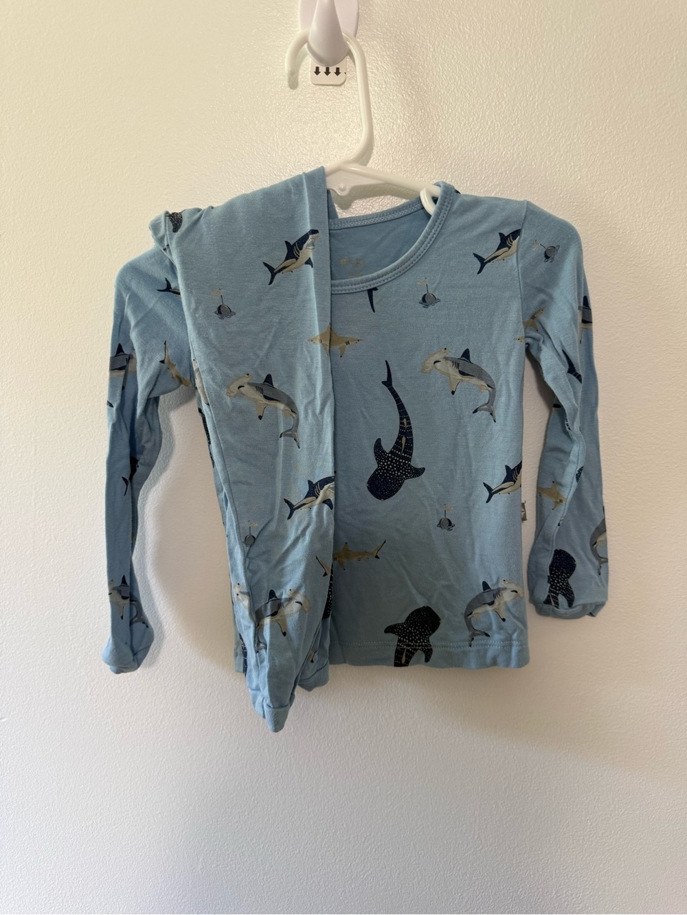 Kyte BABY Light Blue Shark Print Pajama Set